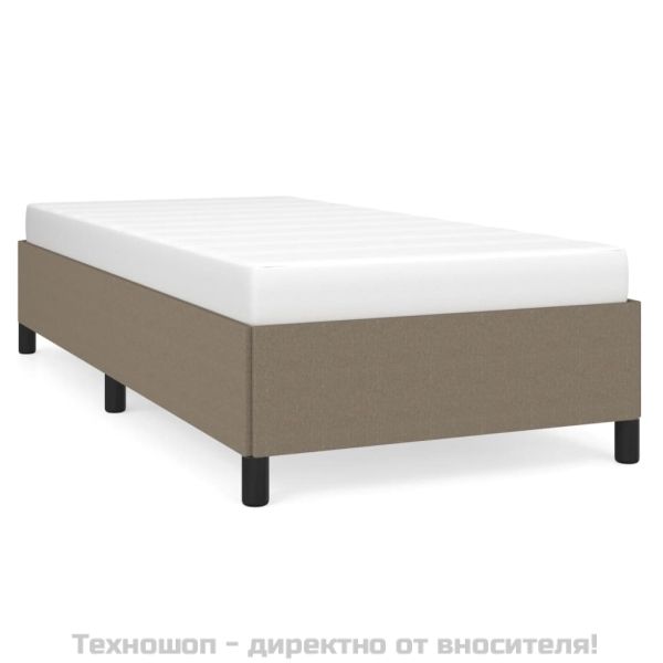 Рамка за легло без матрак, таупе, 100x200 см, плат