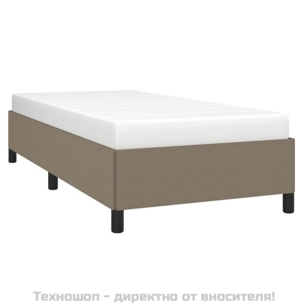 Рамка за легло без матрак, таупе, 100x200 см, плат