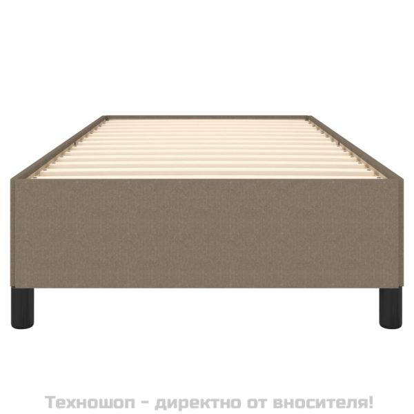 Рамка за легло без матрак, таупе, 90x200 см, плат