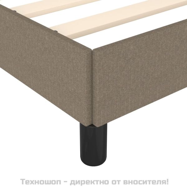 Рамка за легло без матрак, таупе, 90x200 см, плат