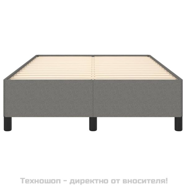 Рамка за легло без матрак, тъмносива, 120x200 см, плат