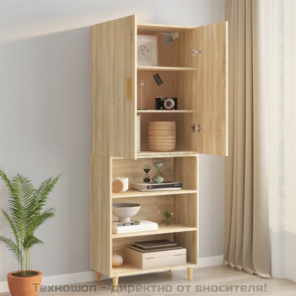 Окачен стенен шкаф, дъб сонома, 69,5x34x90 см