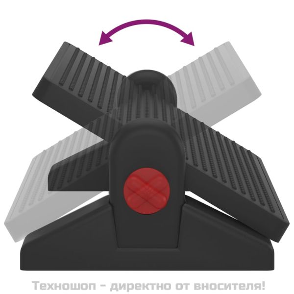 Поставка за крака, черна, 50x30,5x17 см