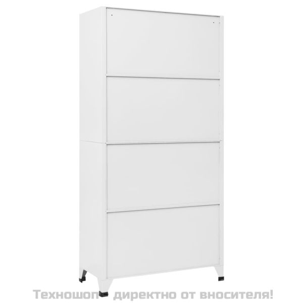 Заключващ се шкаф светлосиво и тъмносиво 90x45x180 см стомана