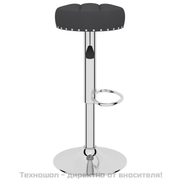 Бар табуретки, 2 бр, черни, текстил