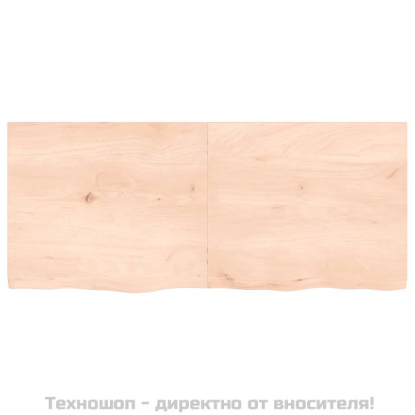 Стенен рафт, 140x60x(2-4) см, необработен масивен дъб