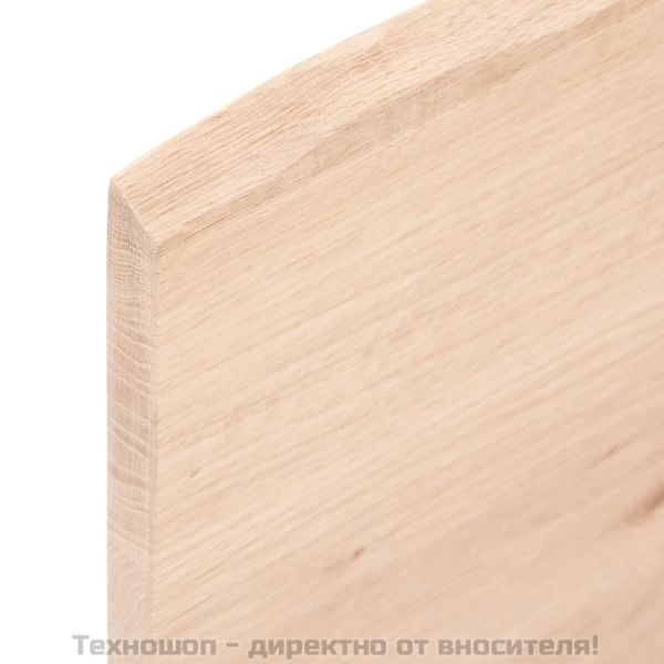 Стенен рафт 80x60x2 см необработен масивен дъб