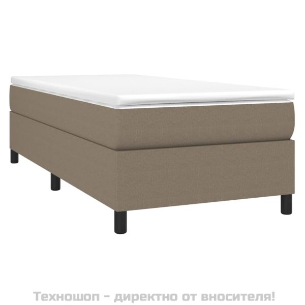 Рамка за легло с пружини, таупе, 90x200 см, плат