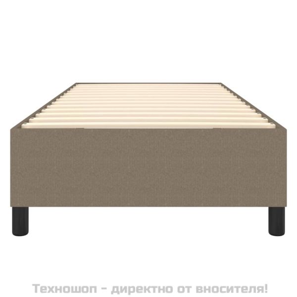 Рамка за легло с пружини, таупе, 90x200 см, плат