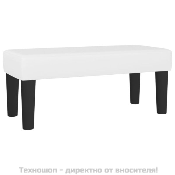 Боксспринг легло с матрак, бяло, 90x190 см изкуствена кожа