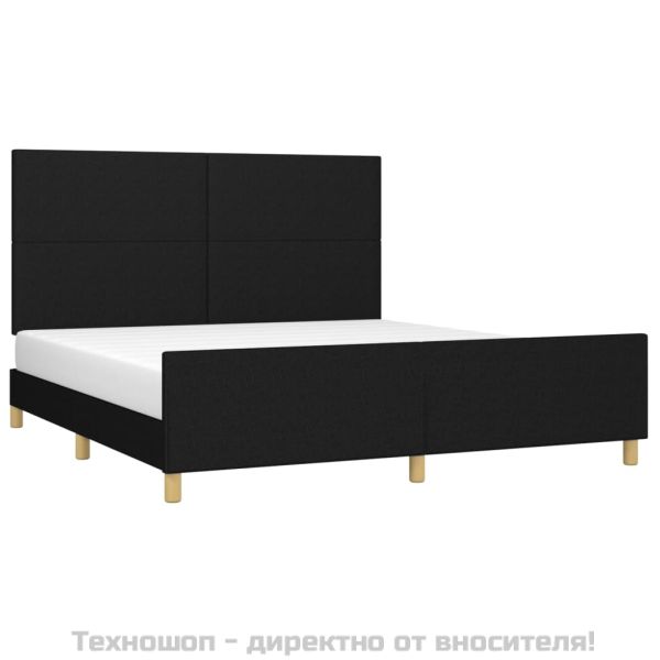 Рамка за легло без матрак, черна, 180x200 см, плат