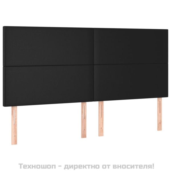 Рамка за легло с табла, черна, 180x200 см, изкуствена кожа