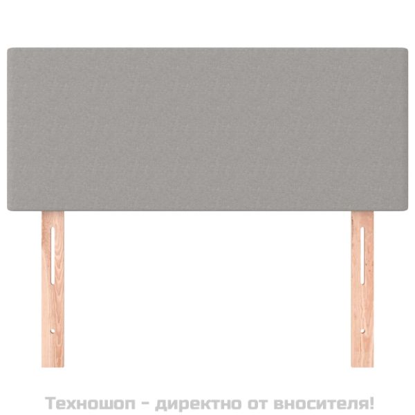 Горна табла за легло, светлосива, 90x5x78/88 см, плат