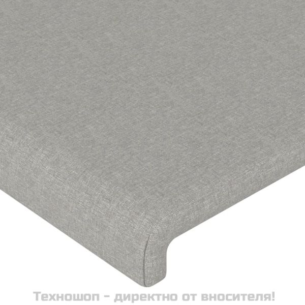 Горна табла за легло, светлосива, 90x5x78/88 см, плат