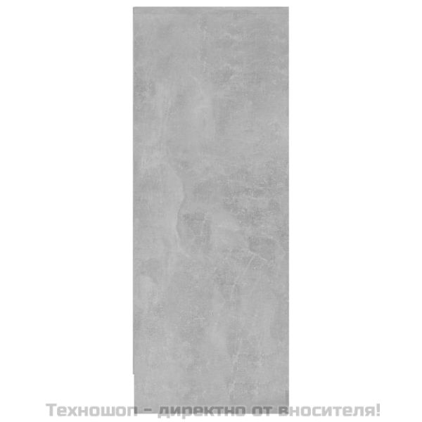 Шкаф за обувки, бетонно сив, 60x35x92 см, инженерно дърво