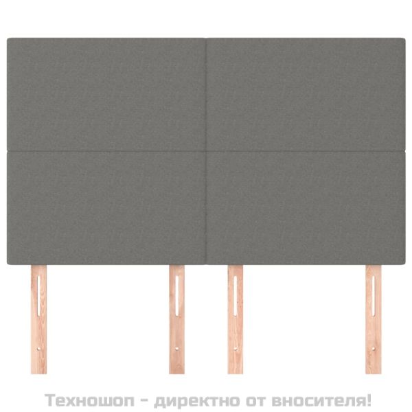 Табла за легло, тъмносива, 144x5x118/128 см, плат