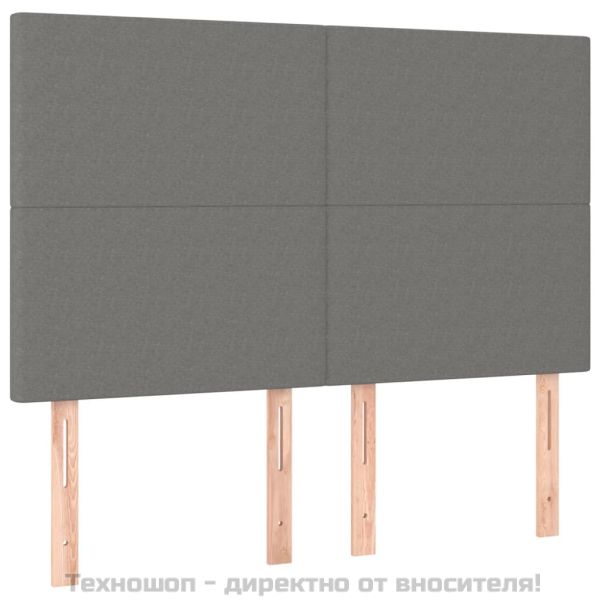 Рамка за легло без матрак, тъмносива, 140x190 см, плат