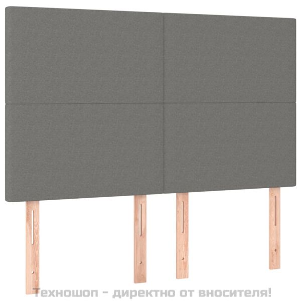 Рамка за легло без матрак, тъмносива, 140x200 см, плат