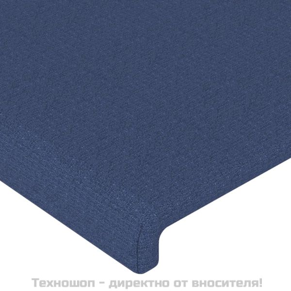 Горна табла за легло, синя, 80x5x78/88 см, плат