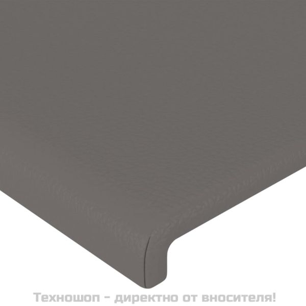 Горна табла за легло, сива, 80x5x78/88 см, изкуствена кожа