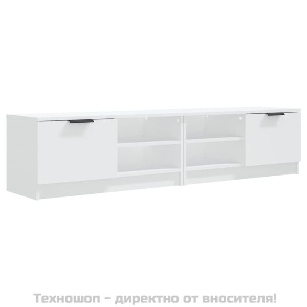 ТВ шкафове 2 бр бели 80x35x36,5 см инженерно дърво