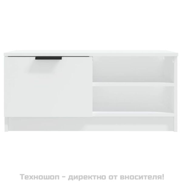 ТВ шкафове 2 бр бели 80x35x36,5 см инженерно дърво