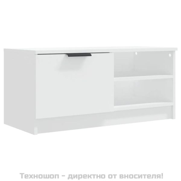 ТВ шкафове 2 бр бели 80x35x36,5 см инженерно дърво