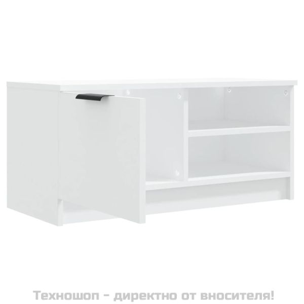 ТВ шкафове 2 бр бели 80x35x36,5 см инженерно дърво