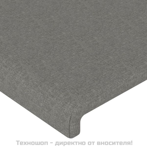 Табла за легло, тъмносива, 160x5x118/128 см, плат