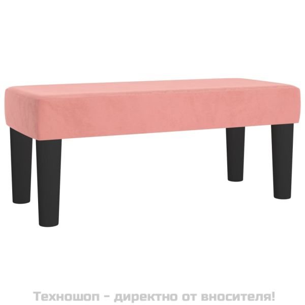 Боксспринг легло с матрак, розово, 100x200 см, кадифе