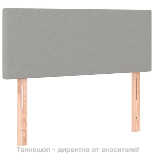 Боксспринг легло с матрак, светлосиво, 80x200 см, плат