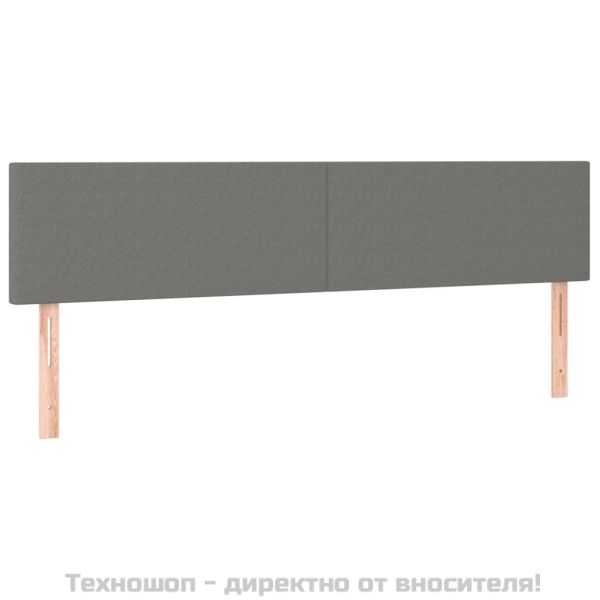 Боксспринг легло с матрак, тъмносиво, 160x200 см, плат