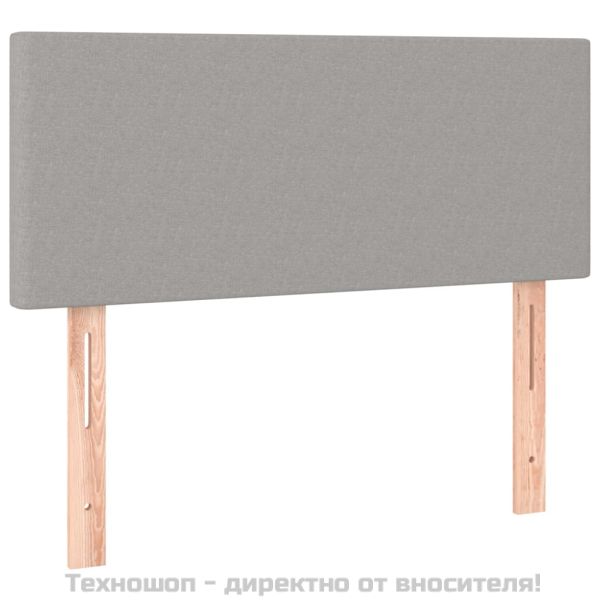 Боксспринг легло с матрак, светлосиво, 80x200 см, плат