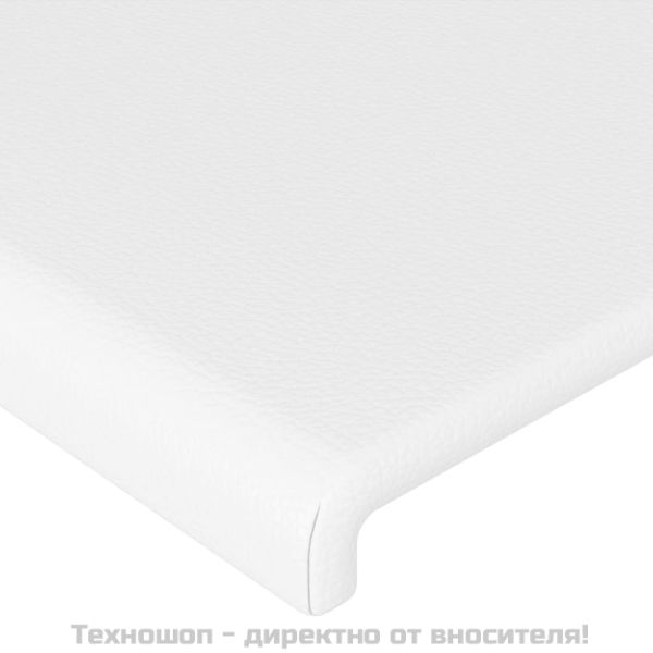 Горни табли за легло 2 бр бели 80x5x78/88 см, изкуствена кожа