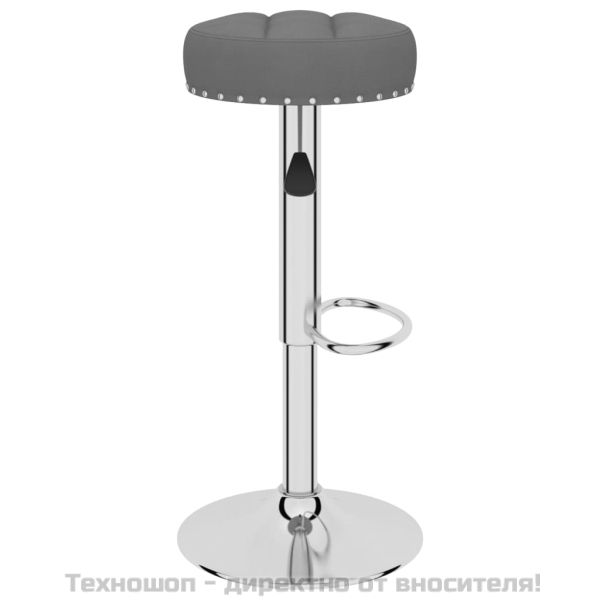 Бар табуретки, 2 бр, тъмносиви, текстил