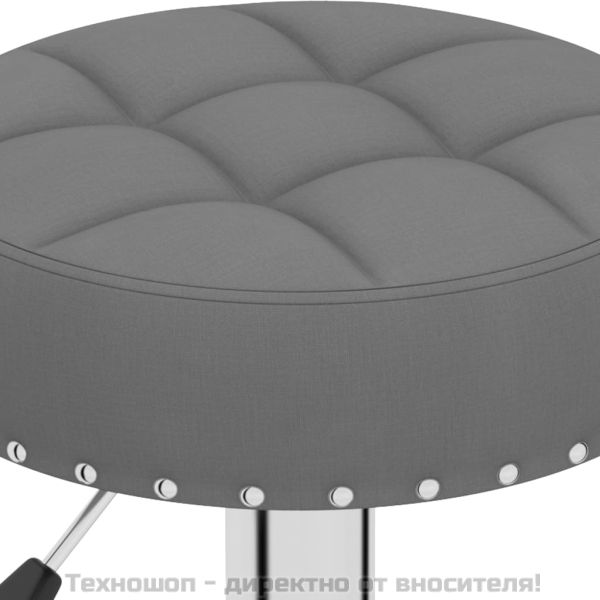 Бар табуретки, 2 бр, тъмносиви, текстил