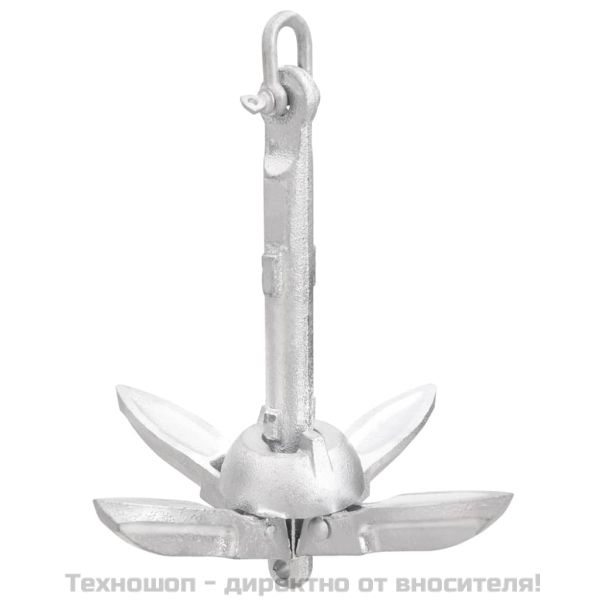 Сгъваема котва, сребриста, 0,7 кг, Горещо поцинкован чугун