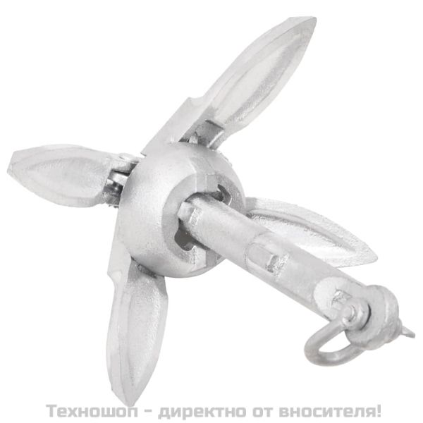 Сгъваема котва, сребриста, 0,7 кг, Горещо поцинкован чугун