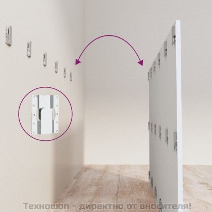 Горна табла за легло с шкафчета, бяла, инженерно дърво