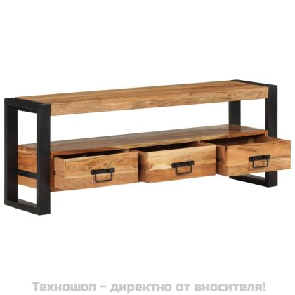 ТВ шкаф, 120x30x45 см, масивно акациево дърво