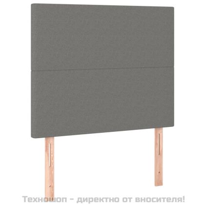 Боксспринг легло с матрак, тъмносив, 80x200 см, плат