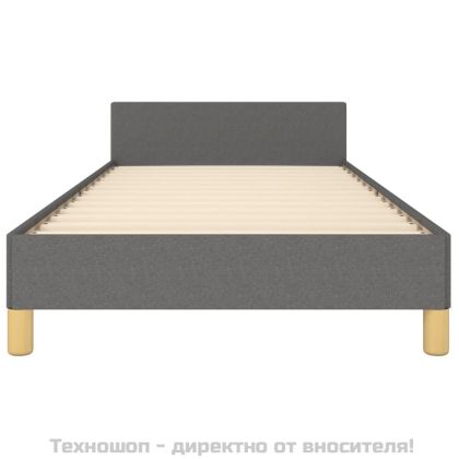 Рамка за легло без матрак, тъмносива, 80x200 см, плат