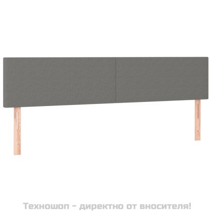 Боксспринг легло с матрак, тъмносиво, 160x200 см, плат