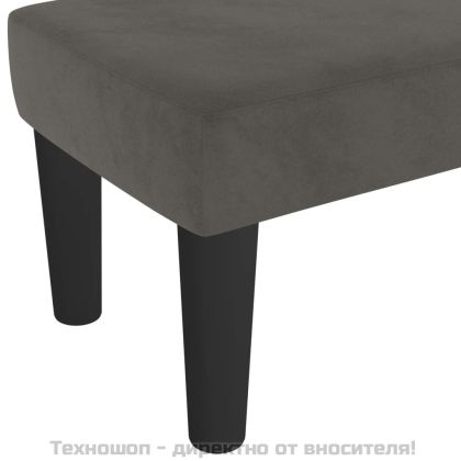 Пейка, тъмносива, 70x30x30 см, кадифе