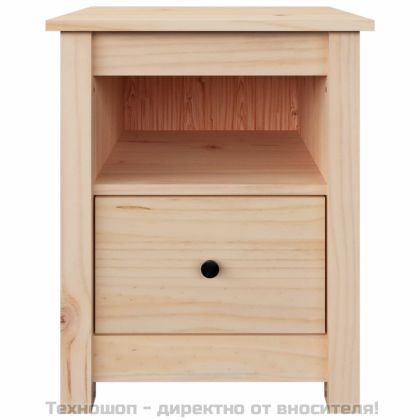 Нощни шкафчета, 2 бр, 40x35x49 см, борово дърво масив