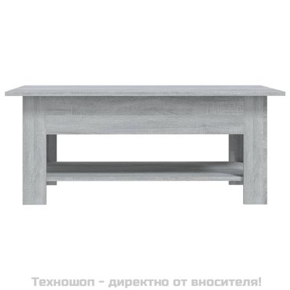 Кафе маса, сив сонома, 102x55x42 см, инженерно дърво