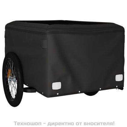 Ремарке за велосипед, черно и червено, 45 кг, желязо