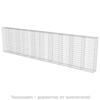 Габионна стена с капаци, поцинкована стомана, 600х30х150 см