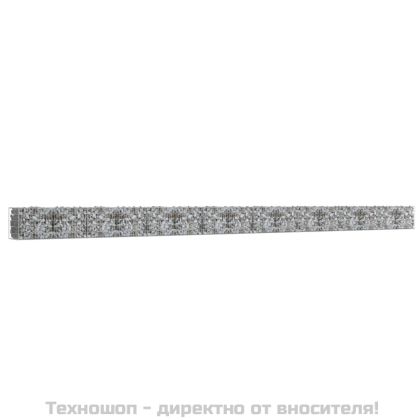 Габионна стена с капаци, поцинкована стомана, 900x50x50 см