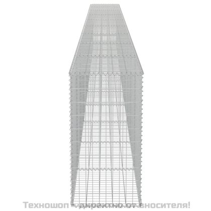 Габионна стена с капаци, поцинкована стомана, 900х50х100 см